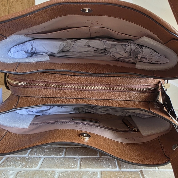 NWT Kate Spade New York Patchwork Suede Leila In Warm Ginger - Picture 3 of 14